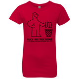 T-Shirts Red / YXS FuckInstructions Girls Premium T-Shirt