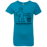 T-Shirts Turquoise / YXS FuckInstructions Girls Premium T-Shirt
