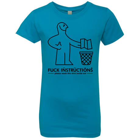T-Shirts Turquoise / YXS FuckInstructions Girls Premium T-Shirt