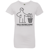 T-Shirts White / YXS FuckInstructions Girls Premium T-Shirt