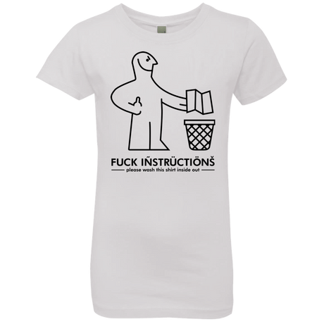T-Shirts White / YXS FuckInstructions Girls Premium T-Shirt