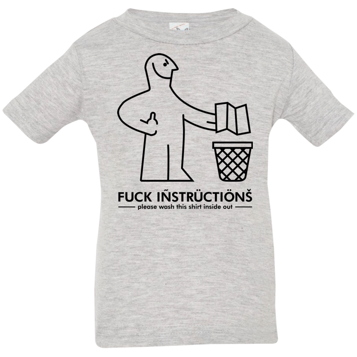 T-Shirts Heather Grey / 6 Months FuckInstructions Infant Premium T-Shirt