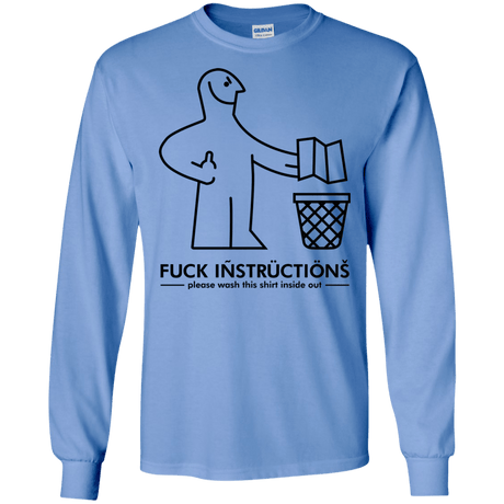 T-Shirts Carolina Blue / S FuckInstructions Men's Long Sleeve T-Shirt