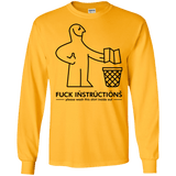 T-Shirts Gold / S FuckInstructions Men's Long Sleeve T-Shirt