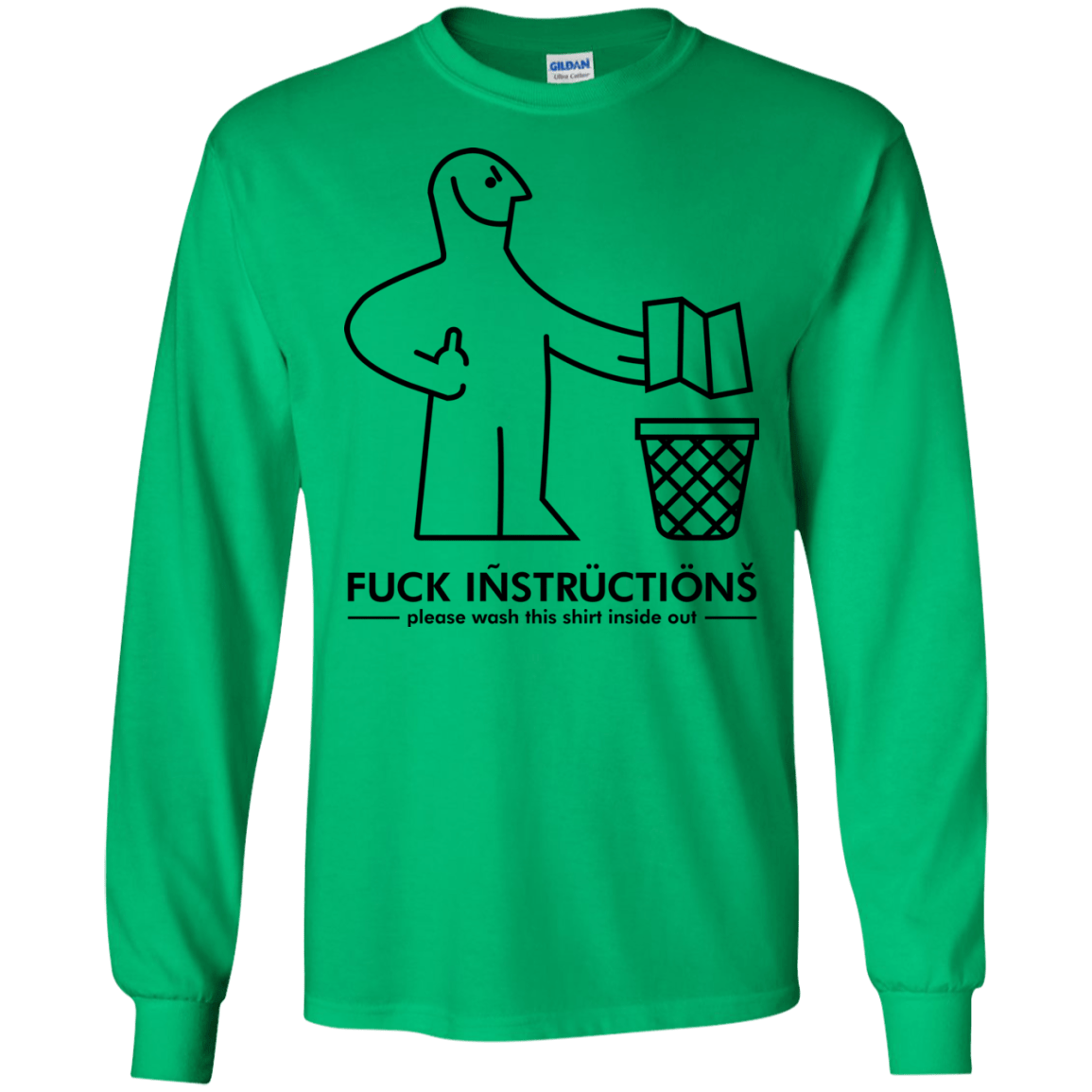 T-Shirts Irish Green / S FuckInstructions Men's Long Sleeve T-Shirt