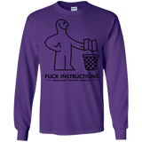 T-Shirts Purple / S FuckInstructions Men's Long Sleeve T-Shirt