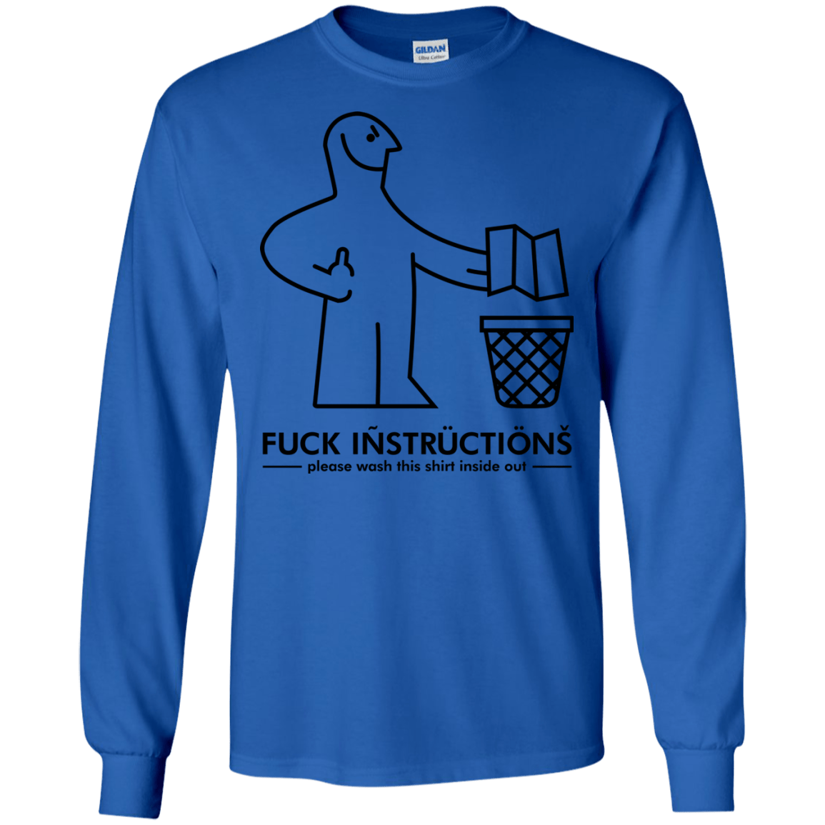 T-Shirts Royal / S FuckInstructions Men's Long Sleeve T-Shirt