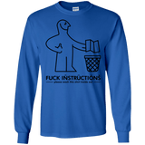 T-Shirts Royal / S FuckInstructions Men's Long Sleeve T-Shirt