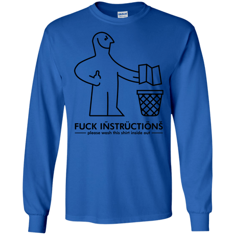 T-Shirts Royal / S FuckInstructions Men's Long Sleeve T-Shirt