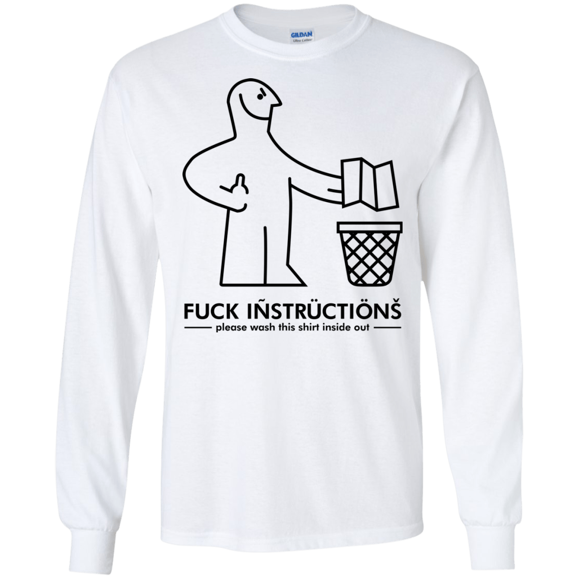 T-Shirts White / S FuckInstructions Men's Long Sleeve T-Shirt