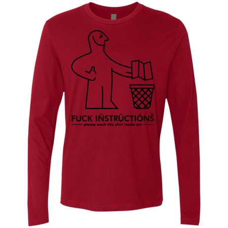 T-Shirts Cardinal / S FuckInstructions Men's Premium Long Sleeve