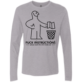 T-Shirts Heather Grey / S FuckInstructions Men's Premium Long Sleeve