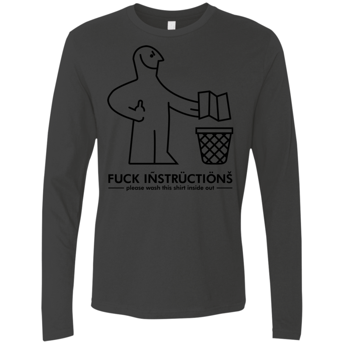 T-Shirts Heavy Metal / S FuckInstructions Men's Premium Long Sleeve
