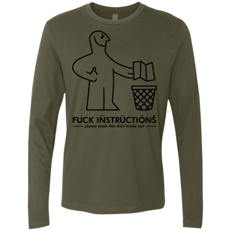 T-Shirts Military Green / S FuckInstructions Men's Premium Long Sleeve