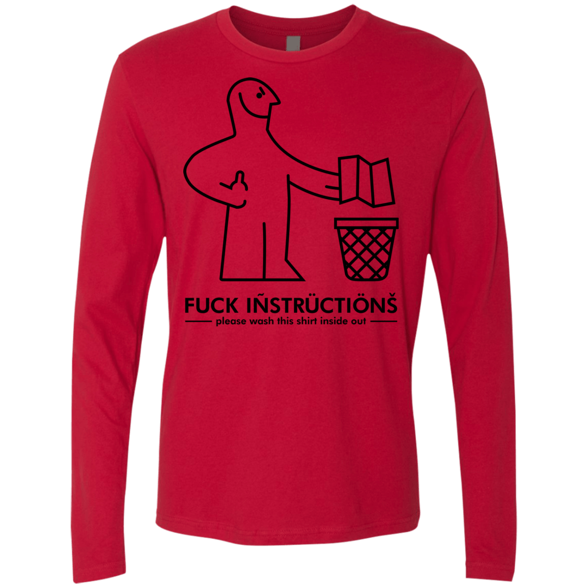 T-Shirts Red / S FuckInstructions Men's Premium Long Sleeve