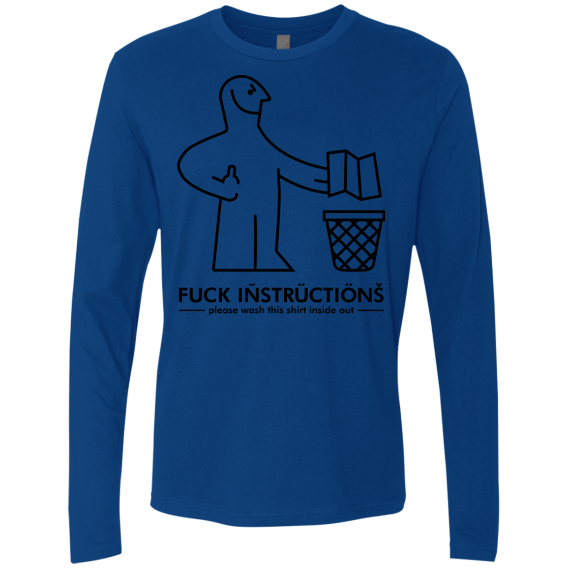 T-Shirts Royal / S FuckInstructions Men's Premium Long Sleeve