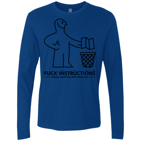 T-Shirts Royal / S FuckInstructions Men's Premium Long Sleeve