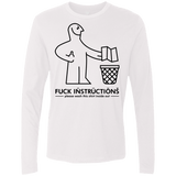 T-Shirts White / S FuckInstructions Men's Premium Long Sleeve