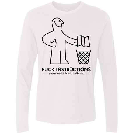 T-Shirts White / S FuckInstructions Men's Premium Long Sleeve