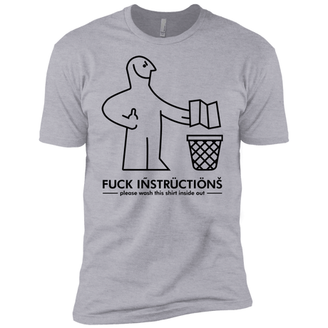 T-Shirts Heather Grey / X-Small FuckInstructions Men's Premium T-Shirt