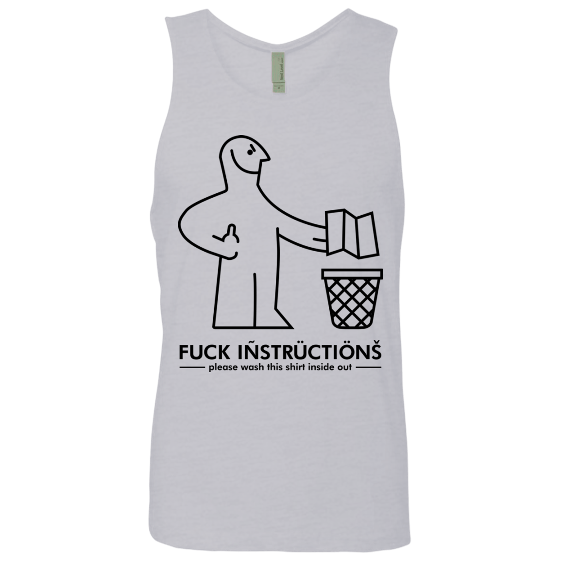 T-Shirts Heather Grey / S FuckInstructions Men's Premium Tank Top