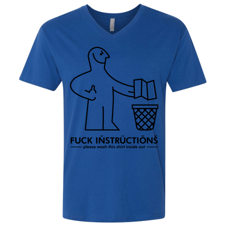 T-Shirts Royal / X-Small FuckInstructions Men's Premium V-Neck