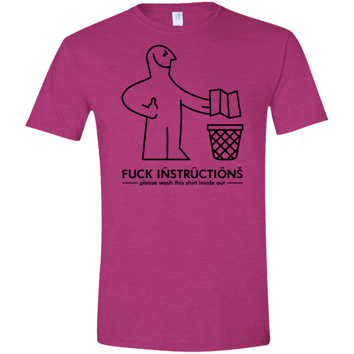 T-Shirts Antique Heliconia / S FuckInstructions Men's Semi-Fitted Softstyle