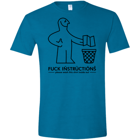 T-Shirts Antique Sapphire / S FuckInstructions Men's Semi-Fitted Softstyle