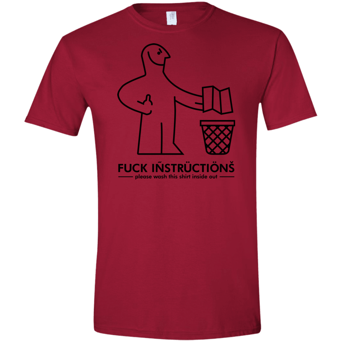 T-Shirts Cardinal Red / S FuckInstructions Men's Semi-Fitted Softstyle