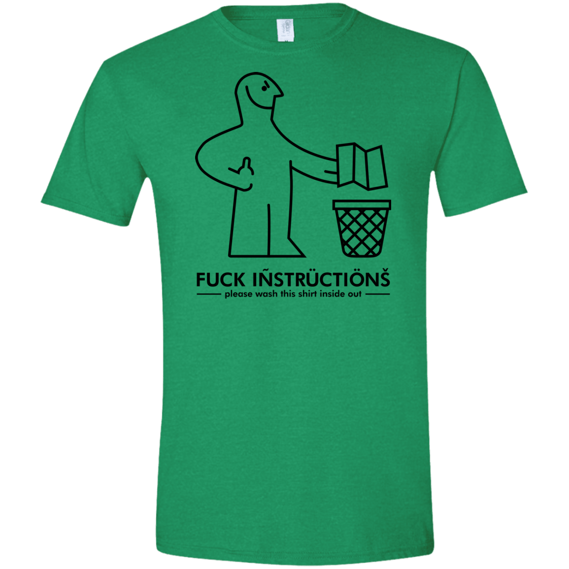 T-Shirts Heather Irish Green / S FuckInstructions Men's Semi-Fitted Softstyle