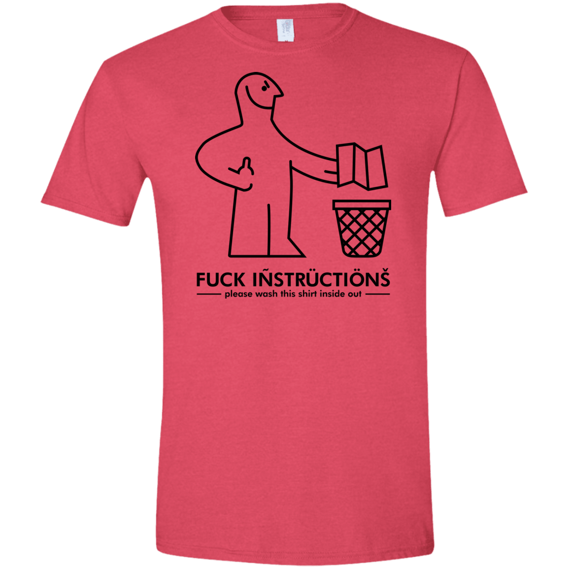 T-Shirts Heather Red / S FuckInstructions Men's Semi-Fitted Softstyle