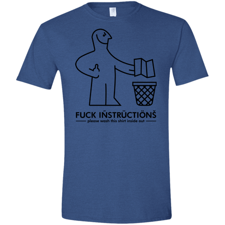 T-Shirts Heather Royal / X-Small FuckInstructions Men's Semi-Fitted Softstyle