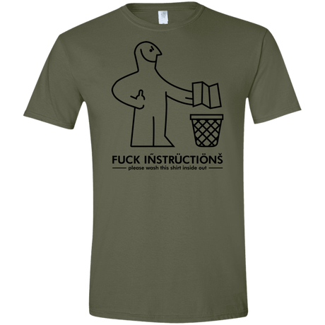 T-Shirts Military Green / S FuckInstructions Men's Semi-Fitted Softstyle