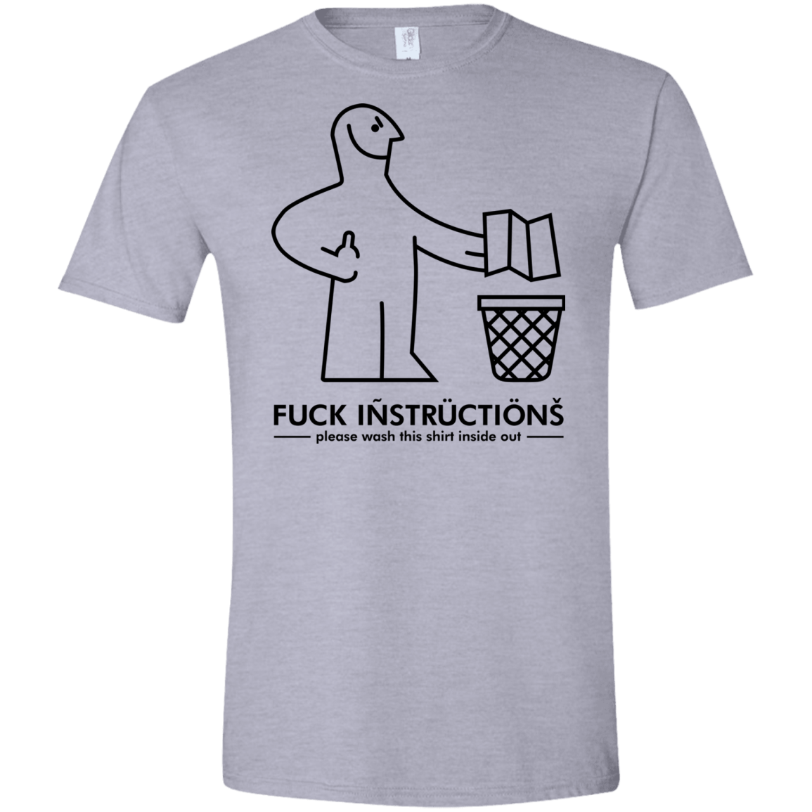 T-Shirts Sport Grey / X-Small FuckInstructions Men's Semi-Fitted Softstyle