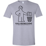 T-Shirts Sport Grey / X-Small FuckInstructions Men's Semi-Fitted Softstyle