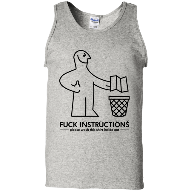 T-Shirts Ash / S FuckInstructions Men's Tank Top