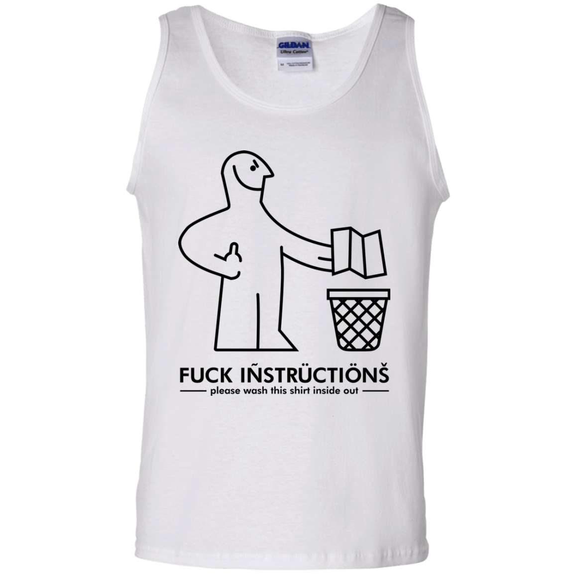 T-Shirts White / S FuckInstructions Men's Tank Top