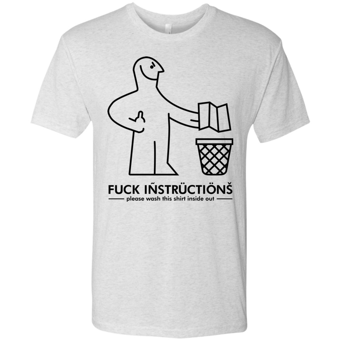 T-Shirts Heather White / S FuckInstructions Men's Triblend T-Shirt