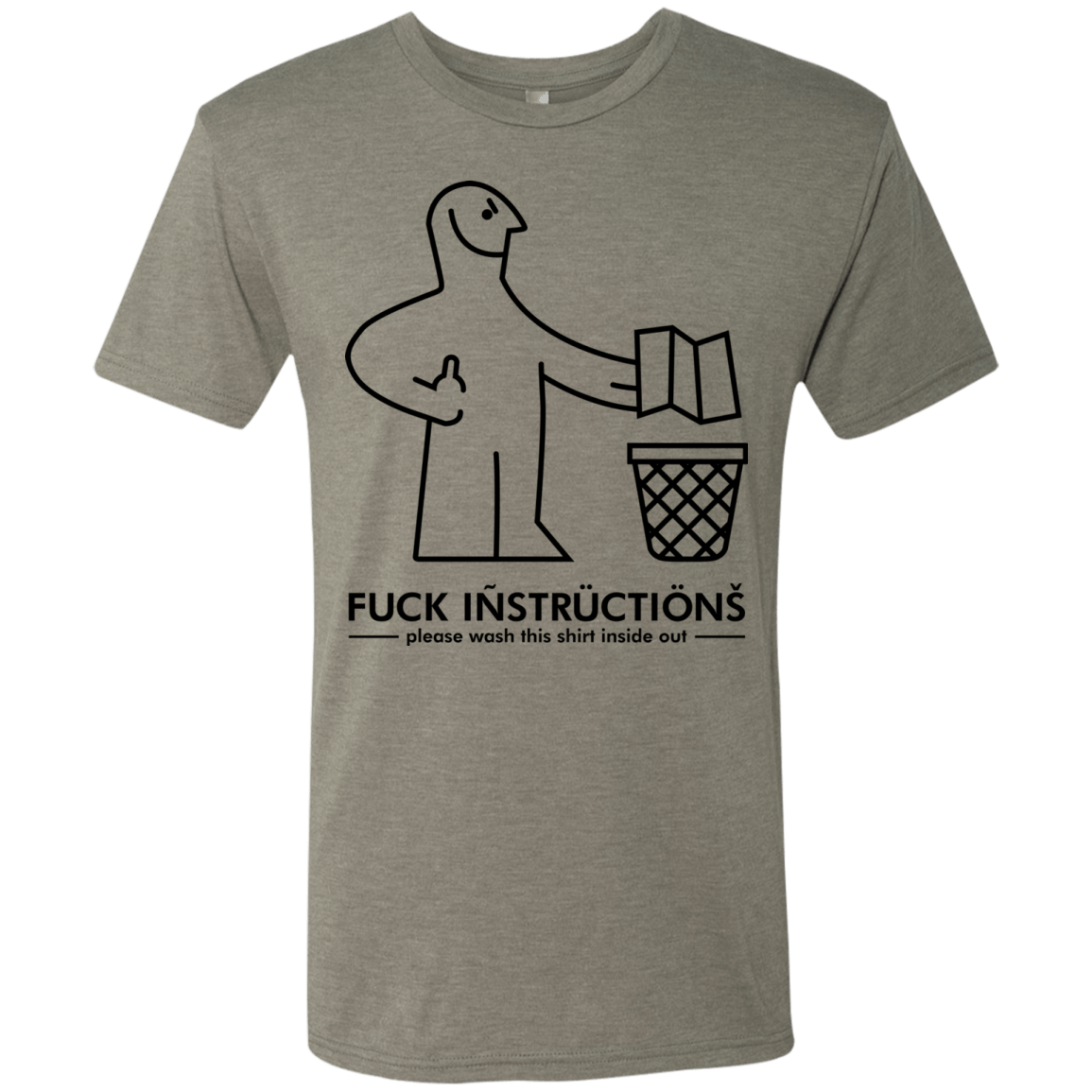 T-Shirts Venetian Grey / S FuckInstructions Men's Triblend T-Shirt