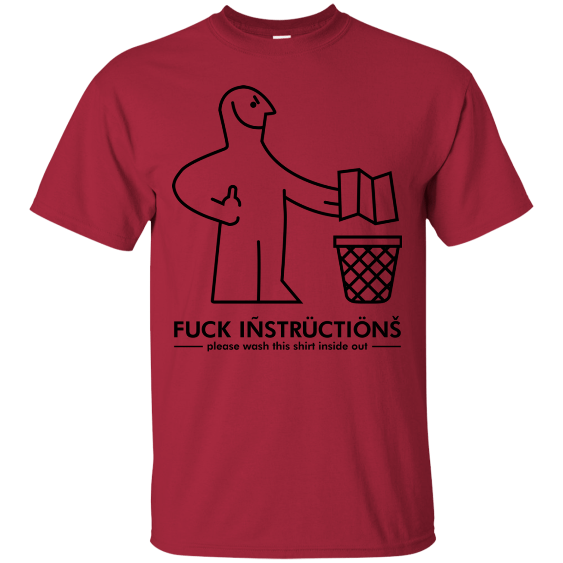 T-Shirts Cardinal / S FuckInstructions T-Shirt