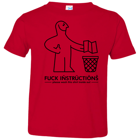 T-Shirts Red / 2T FuckInstructions Toddler Premium T-Shirt