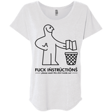T-Shirts Heather White / X-Small FuckInstructions Triblend Dolman Sleeve