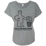 T-Shirts Premium Heather / X-Small FuckInstructions Triblend Dolman Sleeve