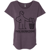 T-Shirts Vintage Purple / X-Small FuckInstructions Triblend Dolman Sleeve