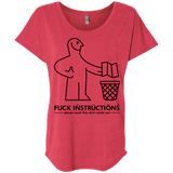 T-Shirts Vintage Red / X-Small FuckInstructions Triblend Dolman Sleeve