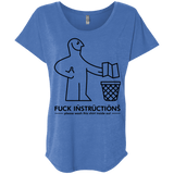T-Shirts Vintage Royal / X-Small FuckInstructions Triblend Dolman Sleeve
