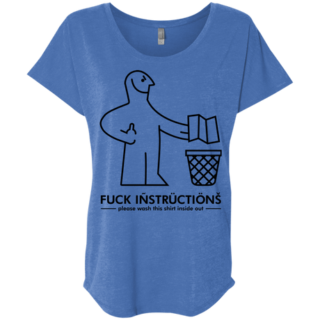 T-Shirts Vintage Royal / X-Small FuckInstructions Triblend Dolman Sleeve