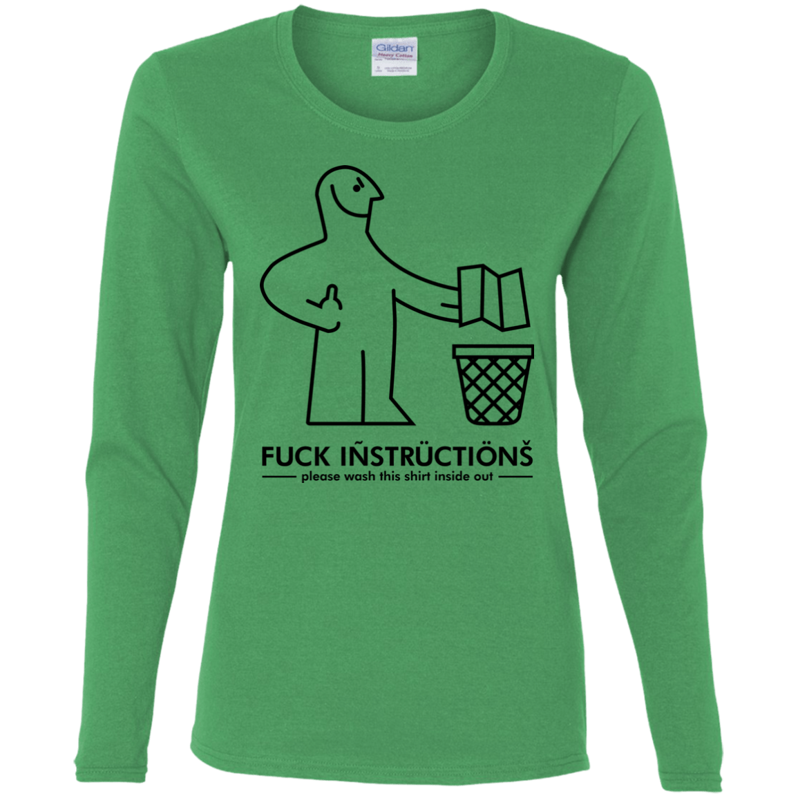 T-Shirts Irish Green / S FuckInstructions Women's Long Sleeve T-Shirt