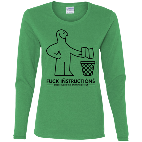 T-Shirts Irish Green / S FuckInstructions Women's Long Sleeve T-Shirt
