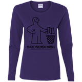 T-Shirts Purple / S FuckInstructions Women's Long Sleeve T-Shirt
